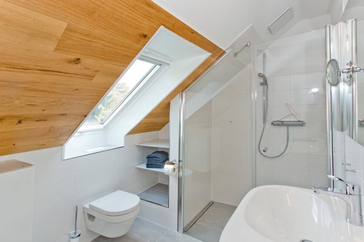 Bad der Ferienwohnung Marie auf dem Ferienhof Drewes in Ollsen in der Lüneburger Heide