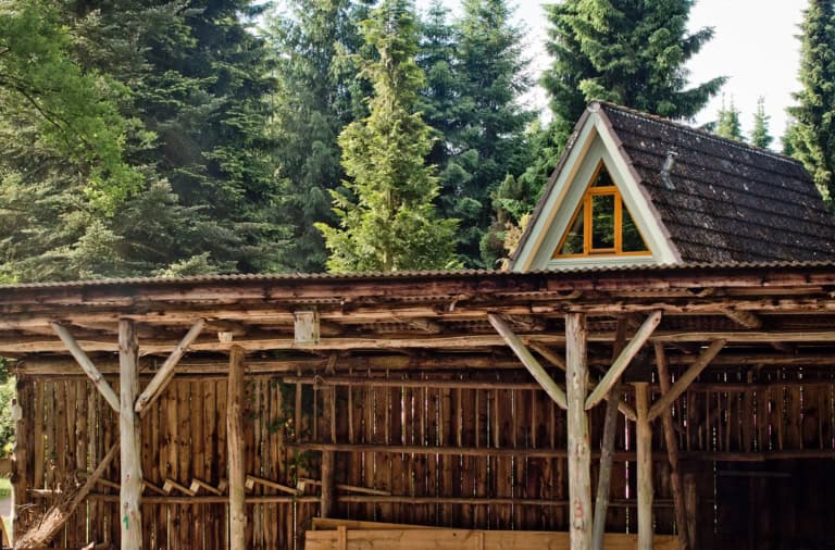 Carport für Gäste auf Ferienhof Drewes in Ollsen/Lüneburger Heide