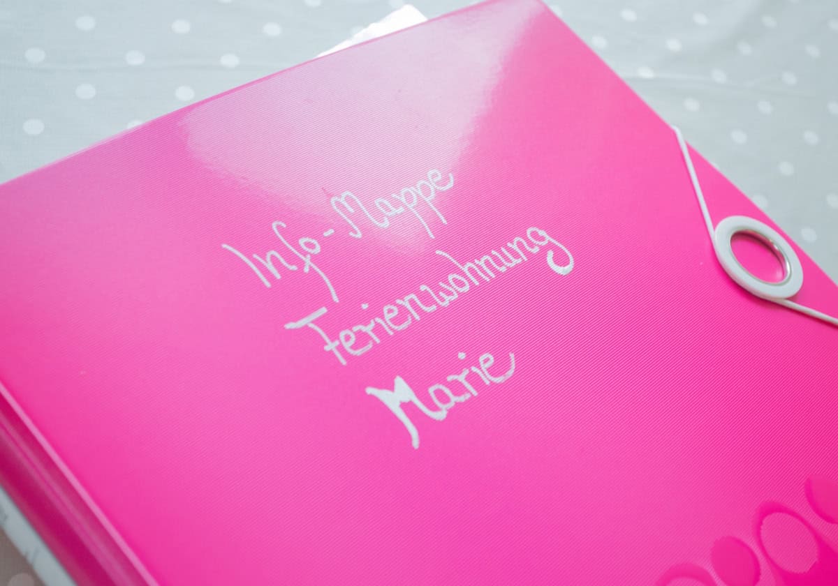 Gästemappe der Ferienwohnung Marie auf dem Ferienhof Drewes in Ollsen in der Lüneburger Heide