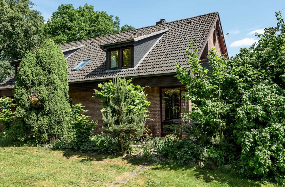 Garten der Ferienwohnung Emmy auf dem Ferienhof Drewes in Ollsen/Lüneburger Heide