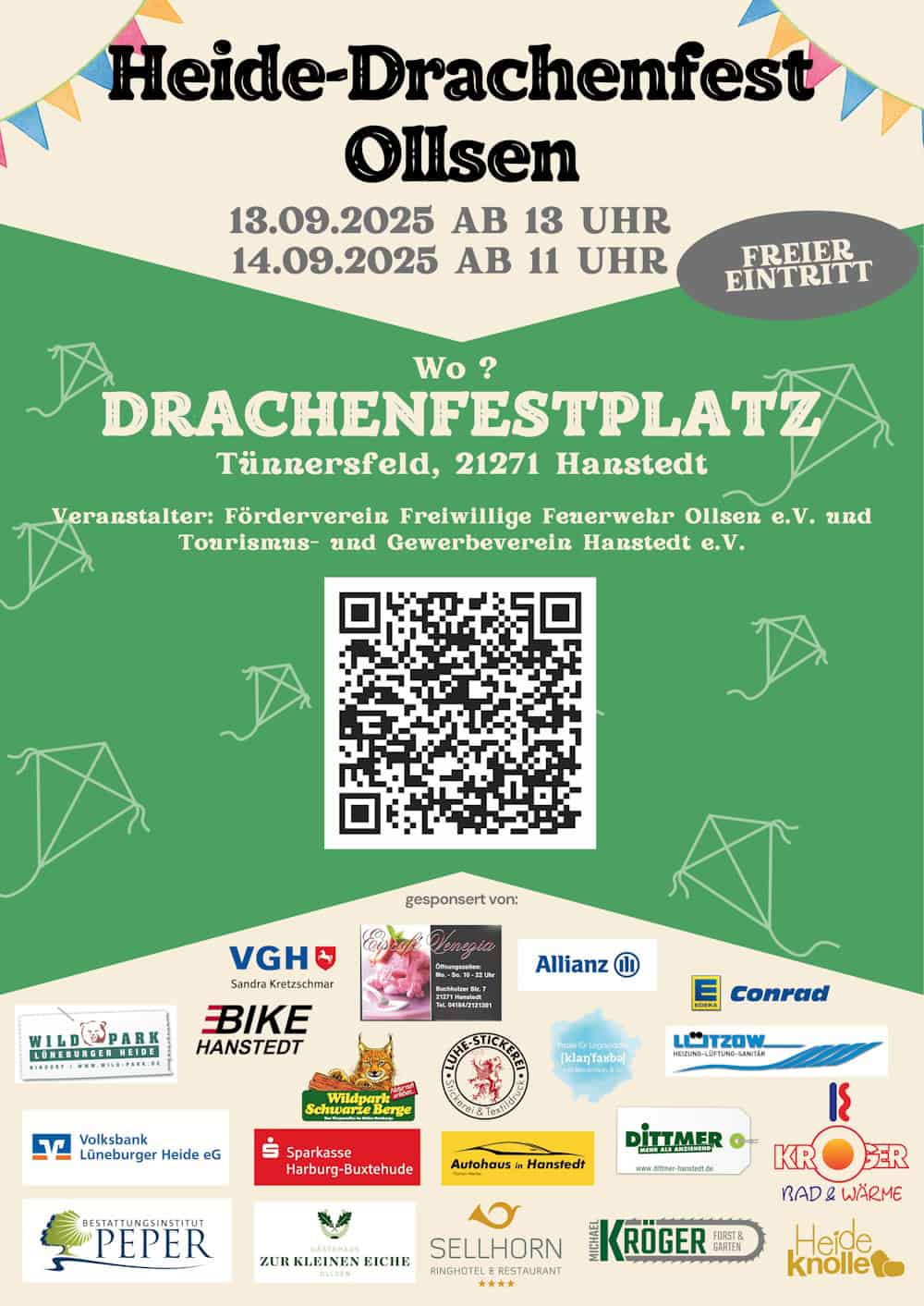 Plakat Heide-Drachenfest Ollsen 2025