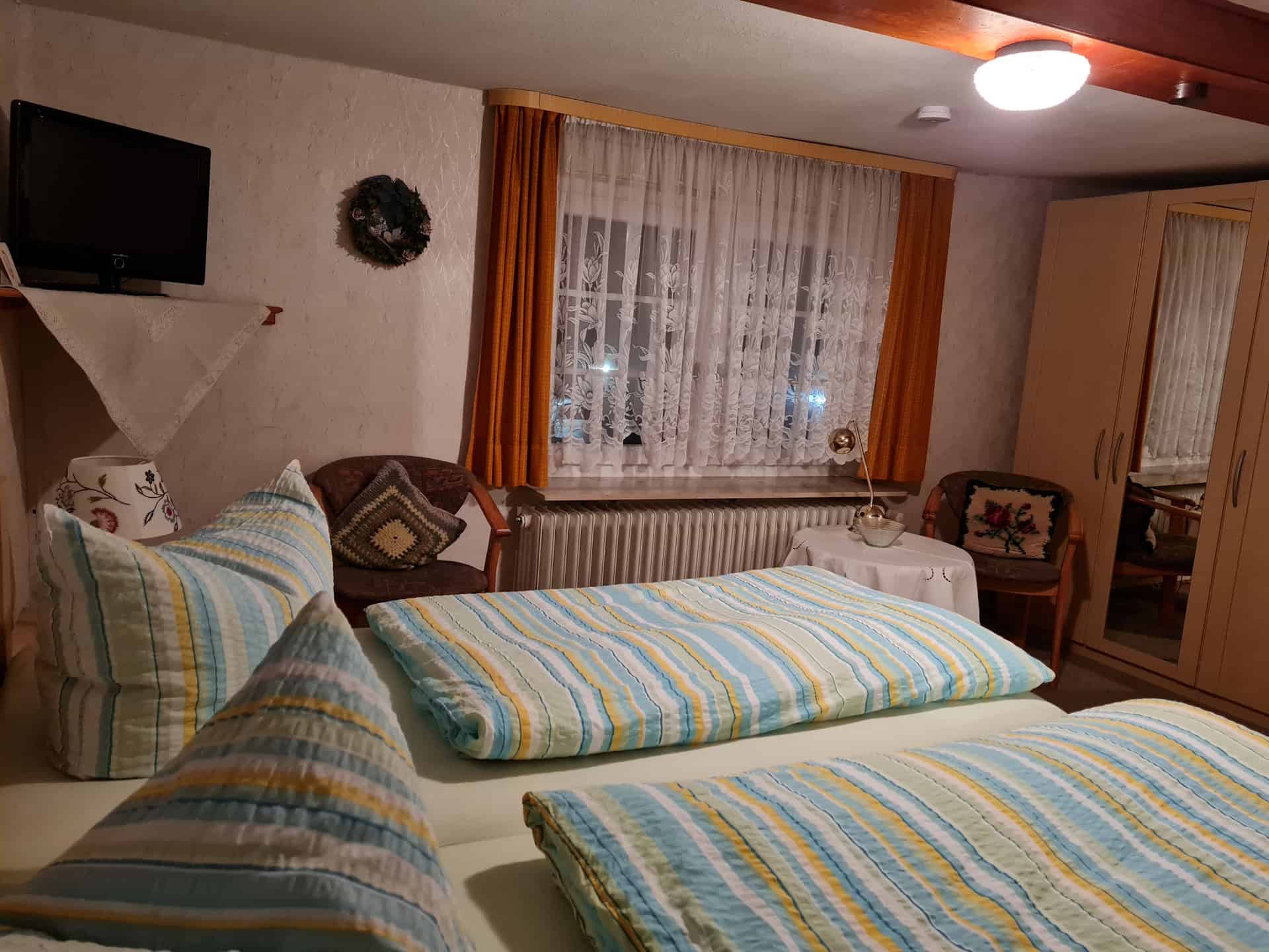 Doppelzimmer in der Pension von Familie Brockmann in Ollsen