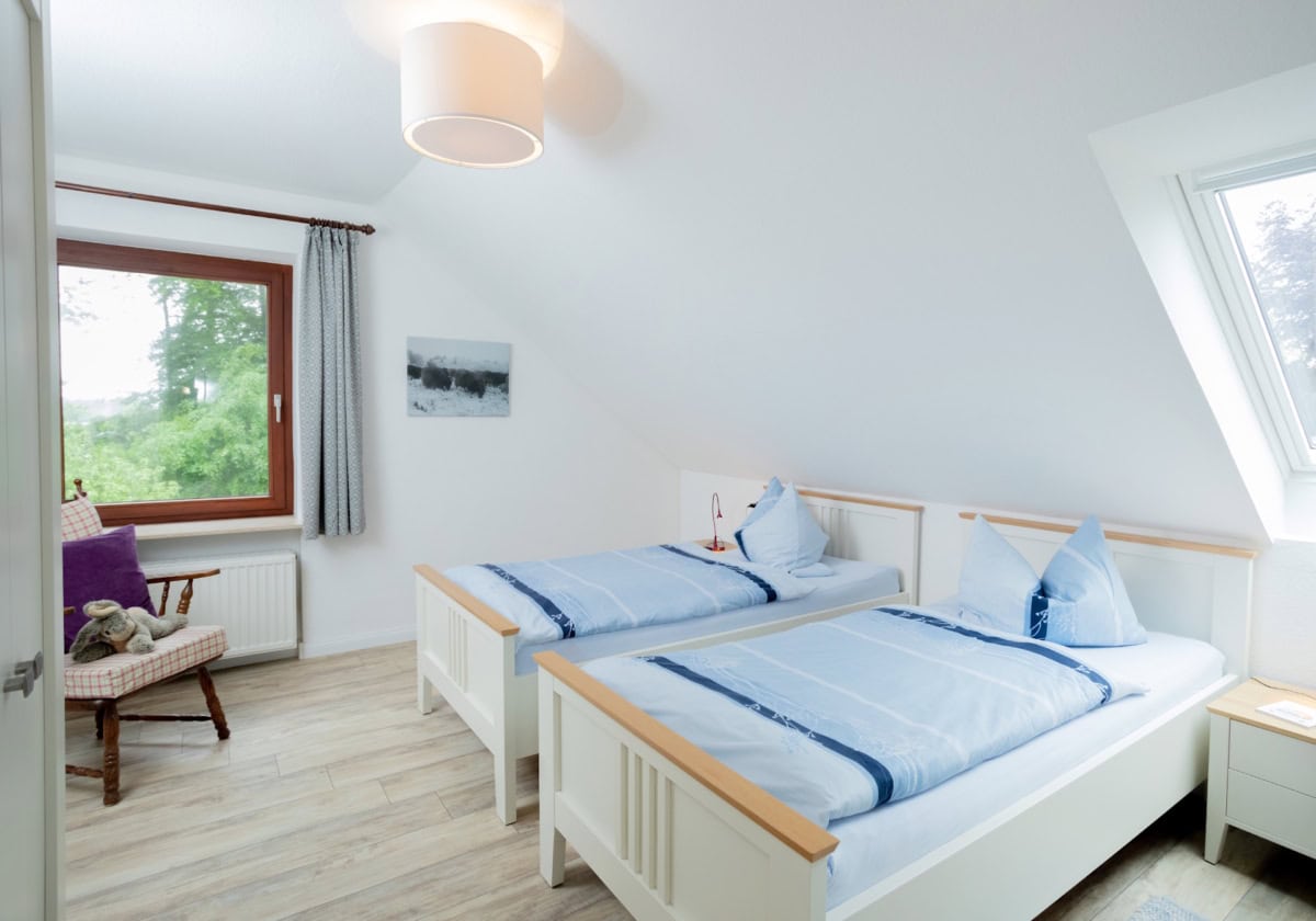 Schlafzimmer 2 der Ferienwohnung Marie auf dem Ferienhof Drewes in Ollsen in der Lüneburger Heide