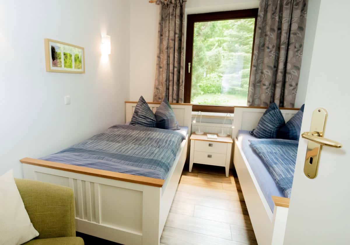 Schlafzimmer 3 der Ferienwohnung Emmy auf dem Ferienhof Drewes in Ollsen in der Lüneburger Heide