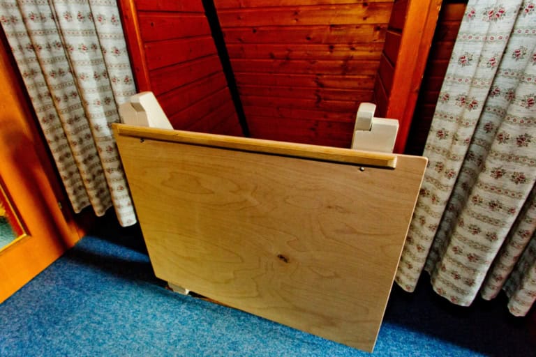 Die Treppen können mit einer Treppensicherung gesichert werden. Treppensicherung in den Ferienhäusern auf Ferienhof Drewes in Ollsen