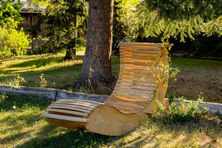 Entspannen in der Wellenliege auf dem Ferienhof Drewes in Ollsen/Lüneburger Heide