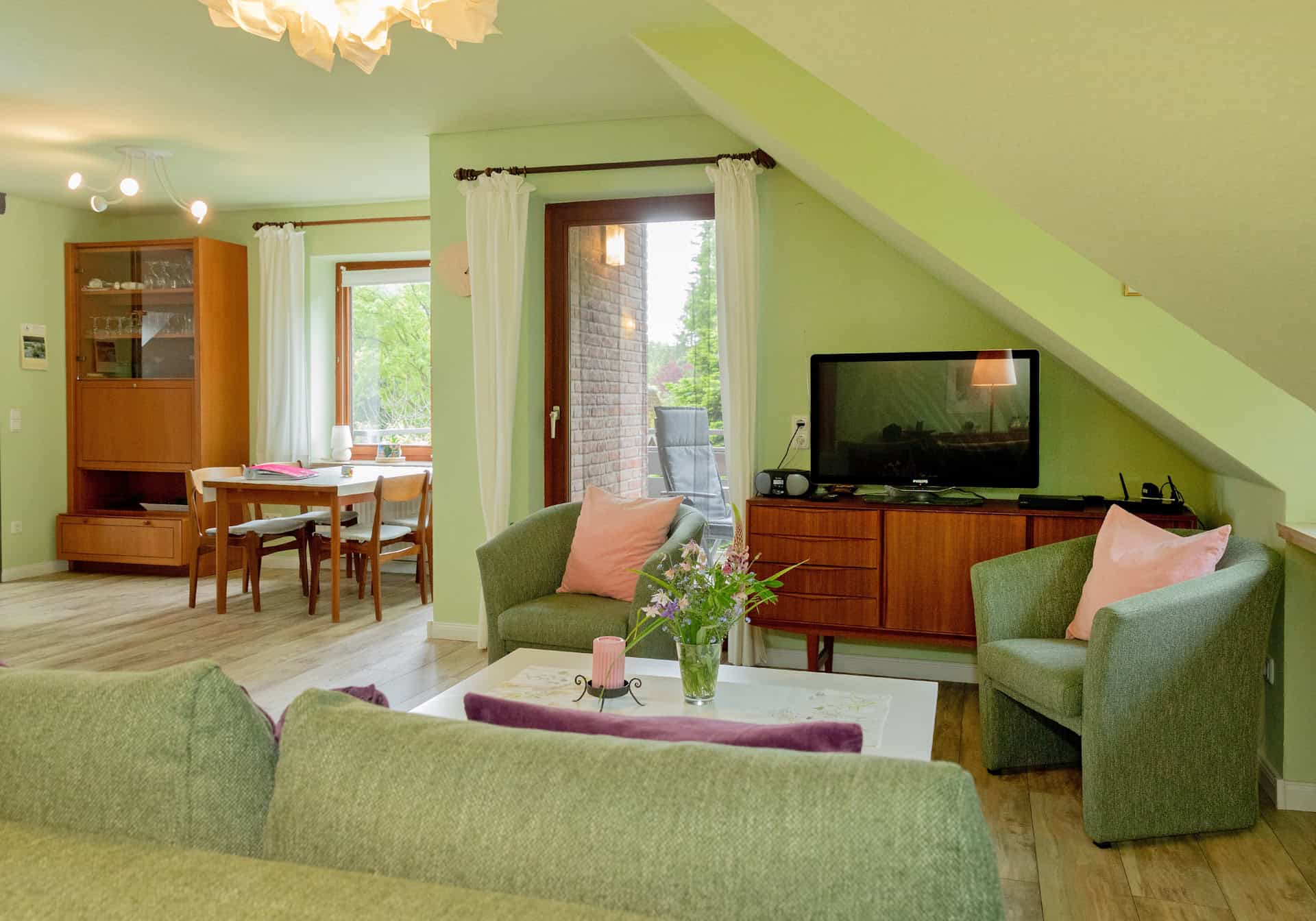 Blick in eine unserer 4*-Ferienwohnungen